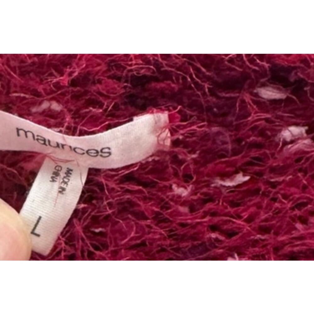 Maurices Womens Large Open Front Fuzzy Cardigan S… - image 3